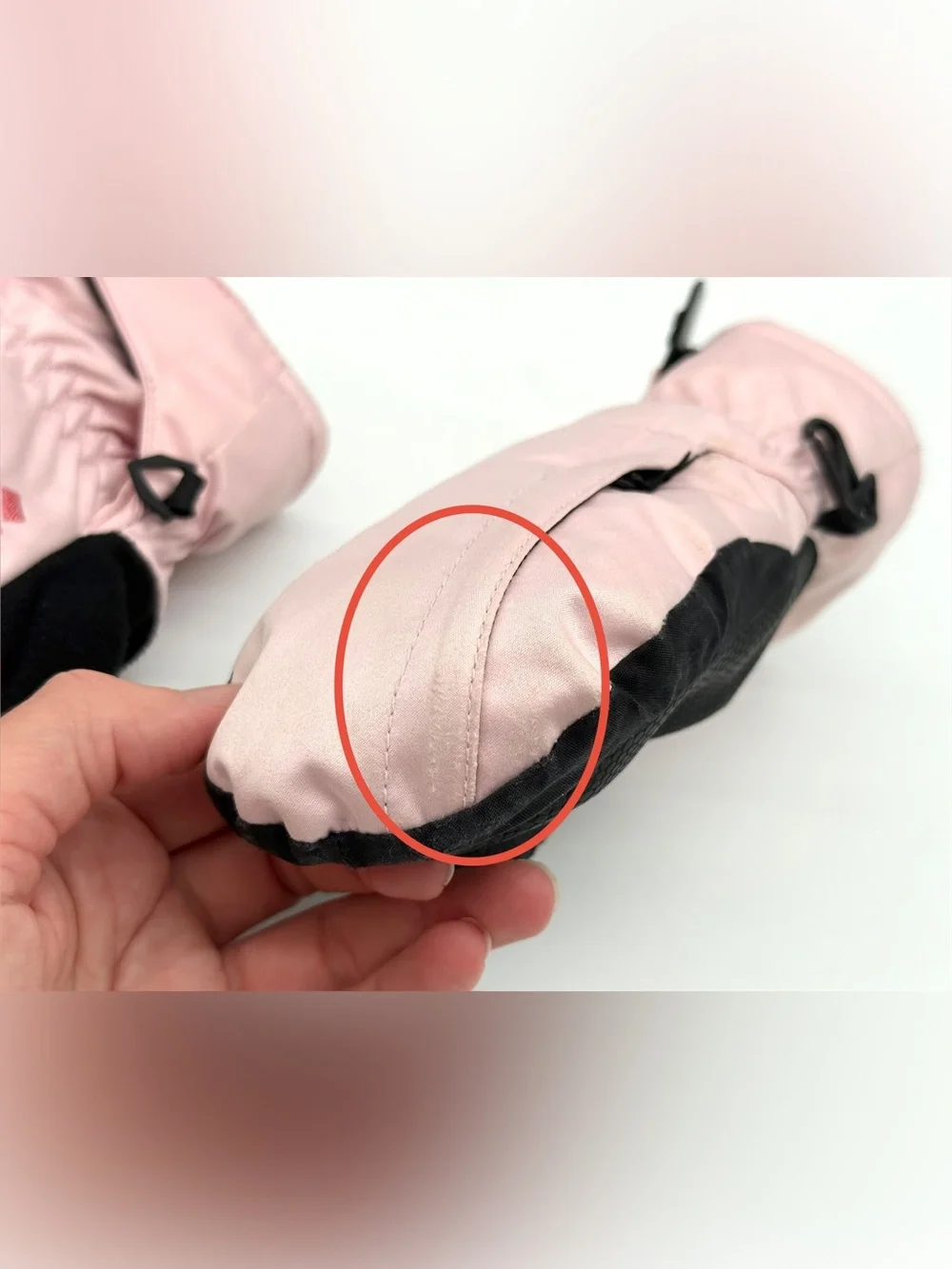 GUC Obermeyer Little Girls Gauntlet Cold-Weather Insulated Mittens in Pink L 6-7